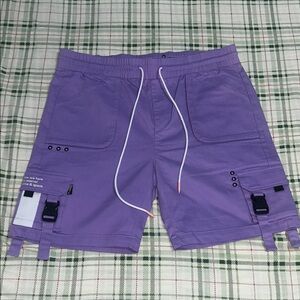 Purple Men's Cargo Shorts